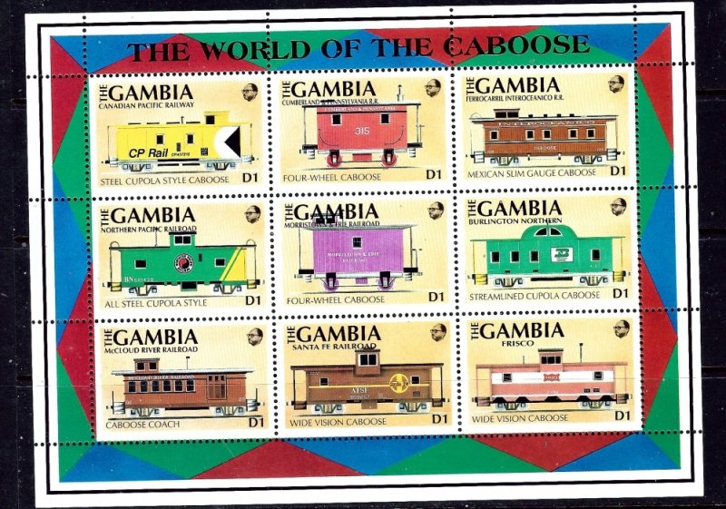 Gambia 1114 MNH 1991 Cabooses    (ap2852)