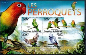 BURUNDI 2011 SHEET bur11220b PERROQUETS PARROTS BIRDS