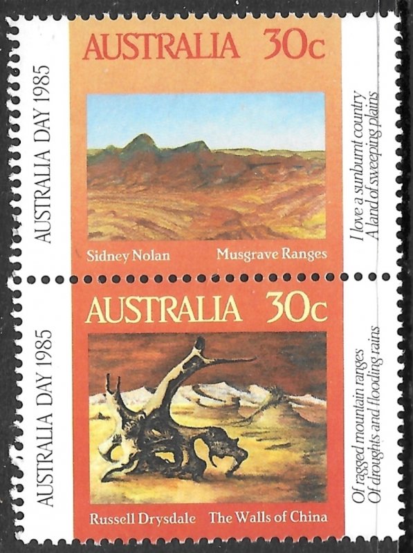Australia Scott 942a MNH Australia Day Se Tenant Pair of 1985