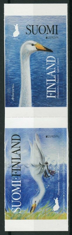 Finland 2019 MNH Birds Europa Whooper Swan 2v S/A Set Swans Stamps