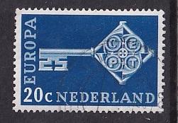 Netherlands   #475  used  1968  europa    20c