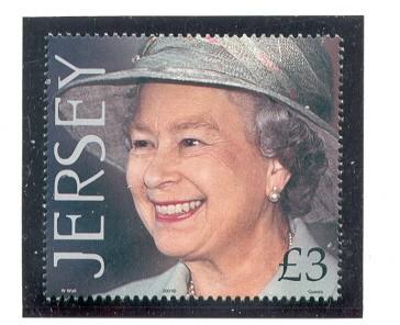 Jersey Sc 988 2001 £3 75th Birthday QE II stamp mint NH