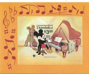 Dominica #653Mickey Mouse Souvenir Sheet (MNH)  CV $3.75