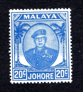 Johore SC #142  VF, Unused, OG, LH, 20 cent ultra, CV $2.00 ...... 3180153