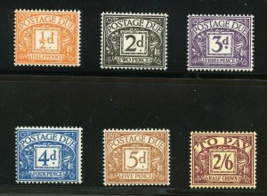 GREAT BRITAIN SCOTT#J39/44 POSTAGE DUES  MINT NEVER HINGED