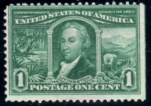 US Stamp #323 M OG H - Robert R. Livingston Louisiana Purchase Expo