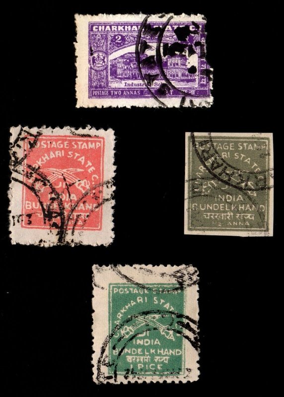 4 CHARKHARI  (INDIAN STATE) (AGAIN)  Stamps