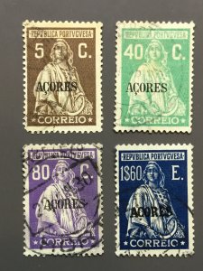 Azores 308,311-313 F-VF Used. Scott $ 19.10