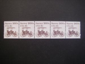 Scott 1907, 18 cent Surrey, PNC5 #4, MNH Transportation Beauty, CV $45