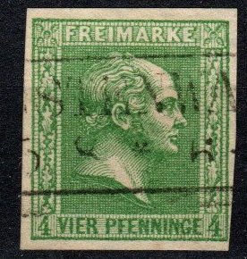 Prussia #9 F-VF Used  CV $32.50 (X2194)