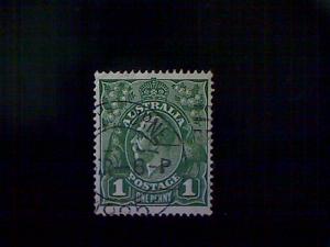 Australia, Scott #23, used (o), 1924, King George V, 1d, second watermark