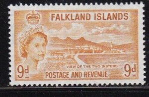 Album Treasures Falkland Islands Scott # 126 9p Elizabeth Two Sisters MLH