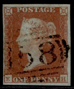 GB QV SG8, 1d red-brown, FINE USED. Cat £35.  EH 