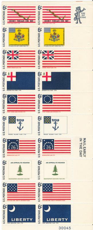 USA Stamps 1345:1354, 1354A (10)X2 MNH 6 CENTS 1967 FLAGS 