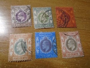 Hong Kong  #  71-74/76/78  used