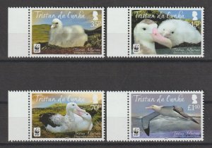 TRISTAN DA CUNHA 2013 WWF SG 1063/6 + MS 1067 MNH Cat £23.50