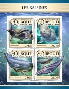 Z08 DJB17114a DJIBOUTI 2017 Whales MNH ** Postfrisch