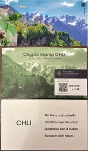Liechtenstein 2025 Cow Mountains Crypto Stamp in block Joint Switzerland MNH