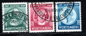 Germany - under French occupation Scott # 8NB9 - 8NB11, used