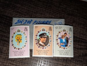 Pitcairn #206-208 MNH