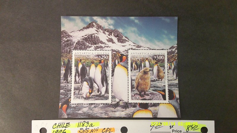 Chile' 1996 Penguins S/S Scott# 1183a XF NH Complete