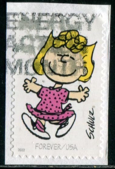 5726d US (60c) Charles M Schulz - Sally SA, used on paper