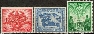 Australia 1946; Sc. # 200-202; MLH Cpl. Set