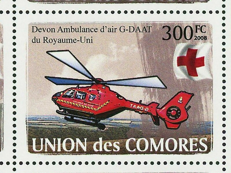 Medical Transportation Stamp Ambulance Red Cross S/S MNH #1855-1860