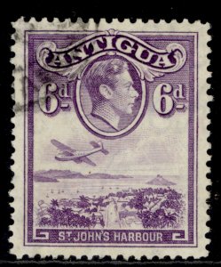 ANTIGUA GVI SG104, 6d violet, FINE USED.