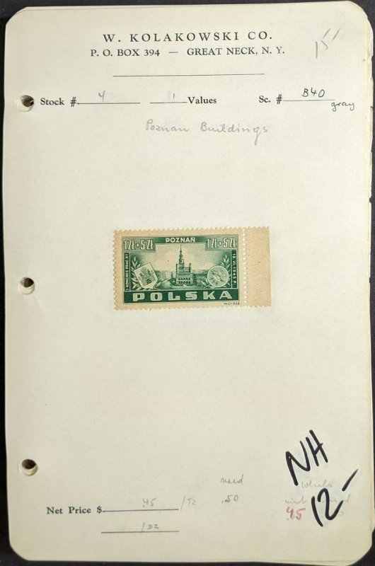 EDW1949SELL : POLAND Very clean Old Time Dealer's Display Book. Scott Cat $1,006