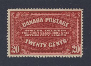 Canada Special Delivery Stamp #E2-20c MH GD F/VF Guide Value = $105.00