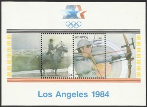 Belgium 1984 MNH Stamps Souvenir Sheet Scott 1166 Sport Olympic Games Archery