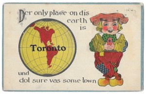 Toronto, Canada Novelty Greeting Postcard Mailed 1913 National Exhibition Cancel