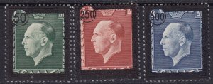 Greece 1947 Sc 498-500 set MH*