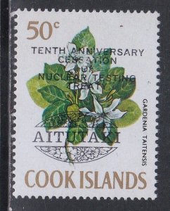 Aitutaki # 76, Nuclear Test Ban Treaty 10th Anniversary, Mint NH, 1/3 Cat.