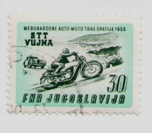 1953 Yugoslavia #386, Car and Motorcycle Races, Opatija, Sport, USED