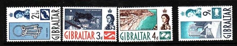 Gibraltar-Sc#149//155-unused NH-4 values from the set-1960-