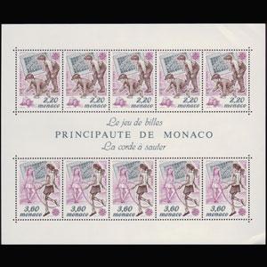 MONACO 1989 - Scott# 1683a Sheet-Europa NH foled