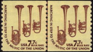 US #1614 SAXHORNS MNH LINE PAIR