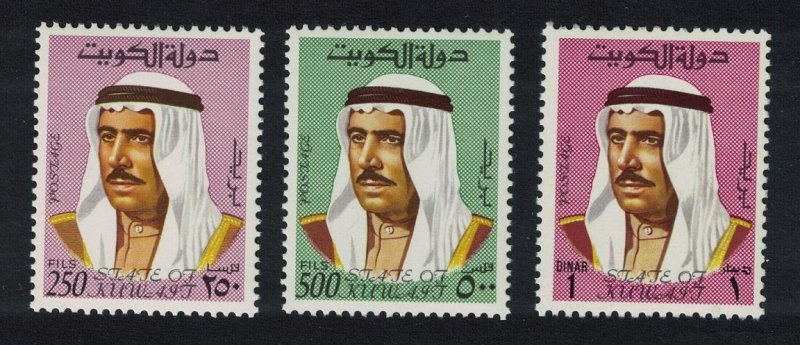 Kuwait Amir Sheikh Sabah 3v KEY VALUES 1969 MNH SG#468-470