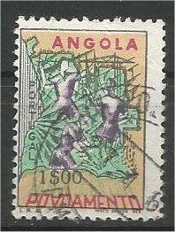 ANGOLA, 1965, used 1e Map of Angola, Scott RA23