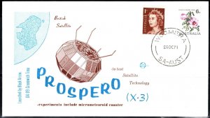 1971 Australia Space Cover Prospero Satellite Known As The X-3 Launch October 28