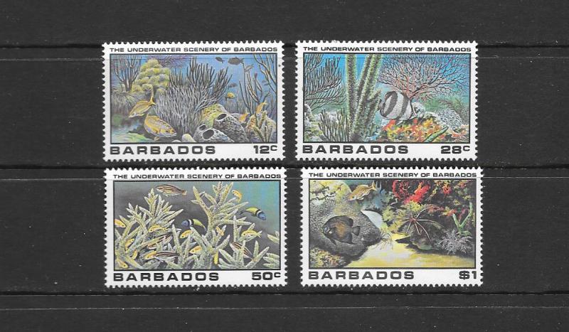 FISH - BARBADOS #534-7 MNH