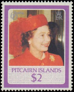 Pitcairn Islands #270-274, Complete Set(5), 1986, Royalty, Never Hinged