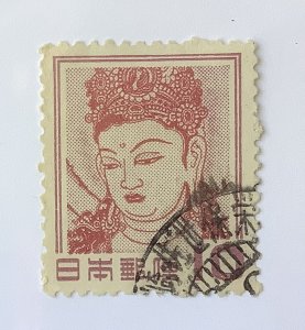 Japan  1950/52  Scott 516  used -  10y, Goddess Kannon