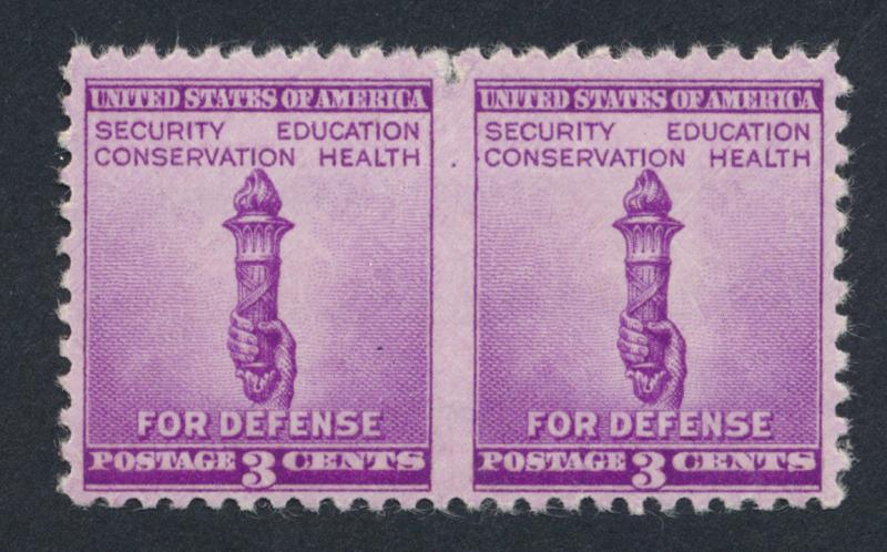 US #901 For Defense EFO ImPerf Pair MINT NH