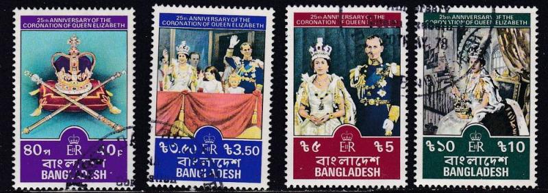 Bangladesh # 145-148, Q E II Coronation Anniv. Used Half Cat