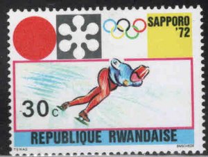 RWANDA Scott 447 Unused 1972 Winter Olympics stamp 1972