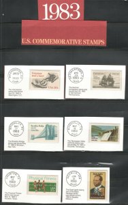 2031-2065 US Postage Commemorative Stamps (1983) In Mounts & Post Marked  MNH