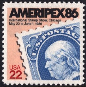 SC#2145 20¢ AMERIPEX 86 Single (1985) MNH